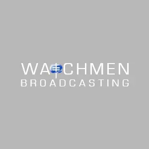 A gray background with the words watchmen broadcasting